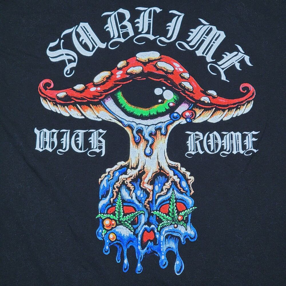 Sublime SS Black Unisex Tee "With Rome Tour" - Size XL